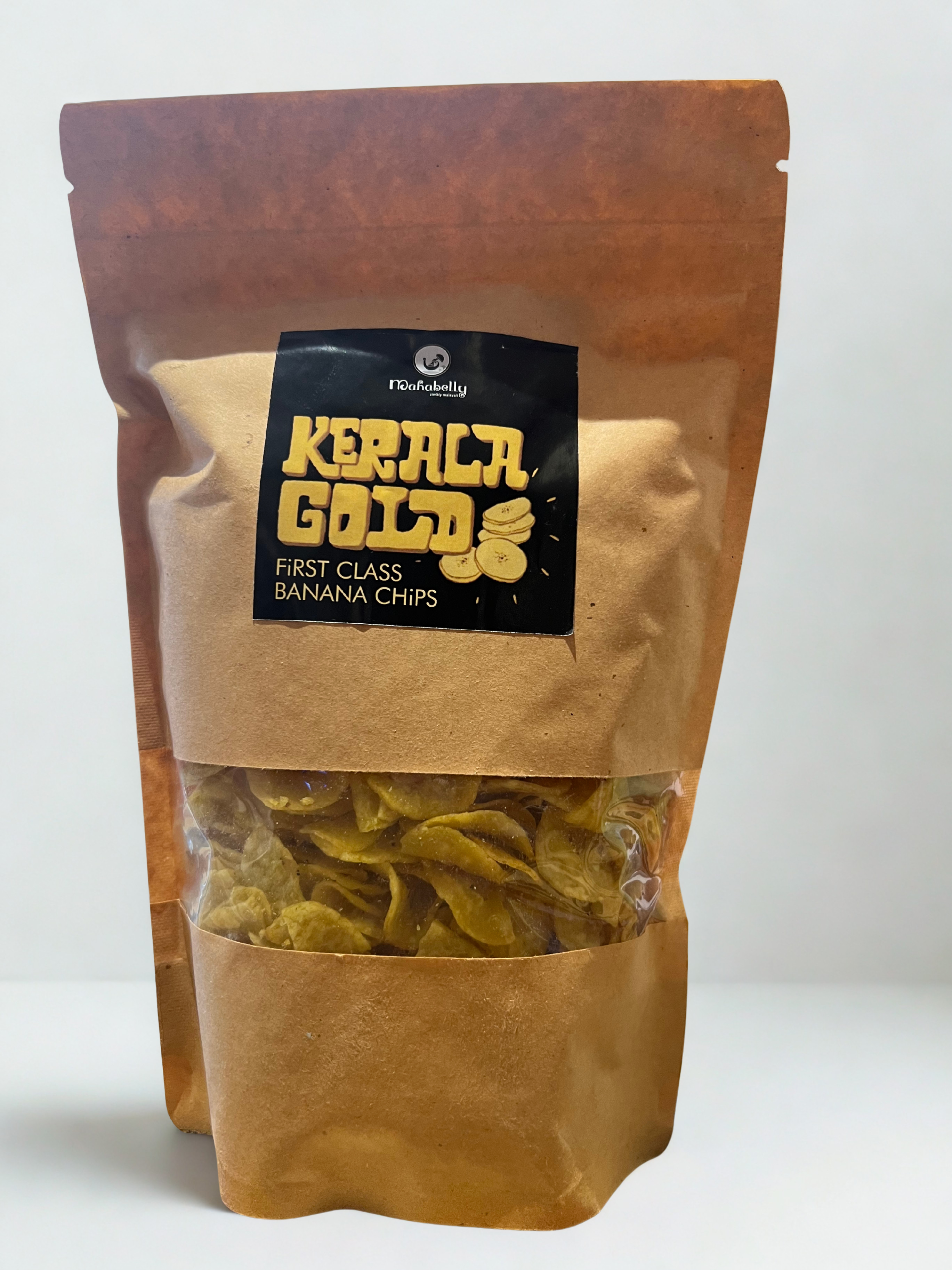 Kerala Gold banana chips in sustainable packaging 