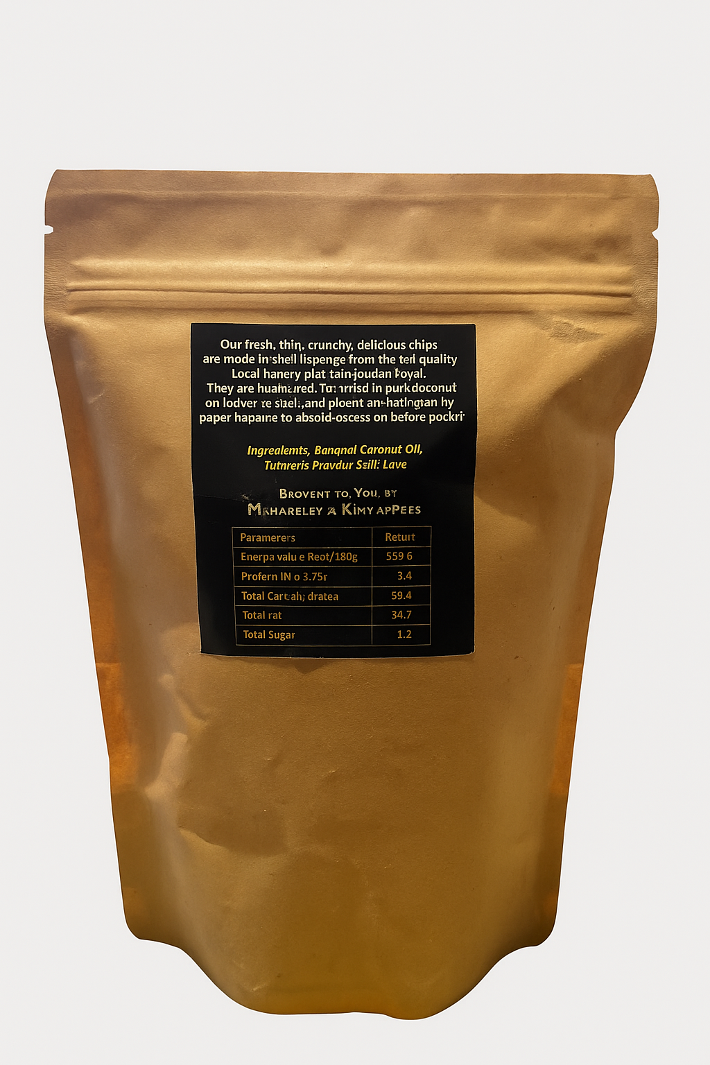 Kerela Gold banana chips ingredients detail